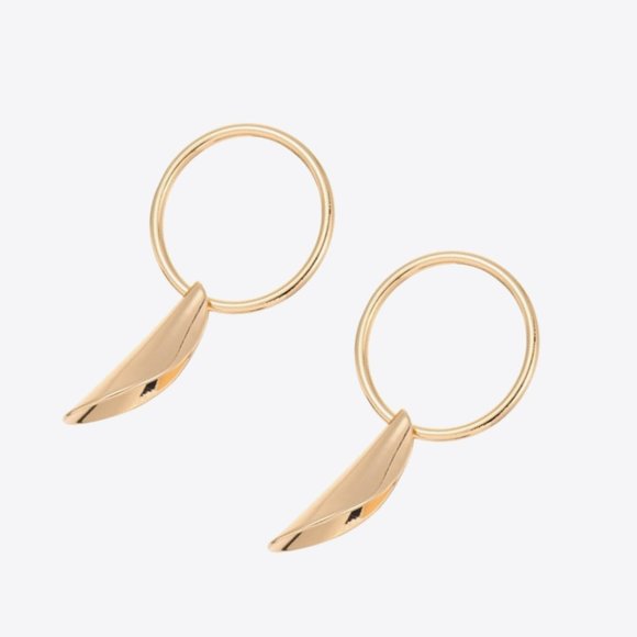 18K Gold-Plated Alloy Drop Earrings For Women - Picture 3 of 3